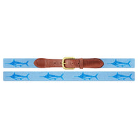 Trophy Marlin Needlepoint Belt by Smathers & Branson - Country Club Prep