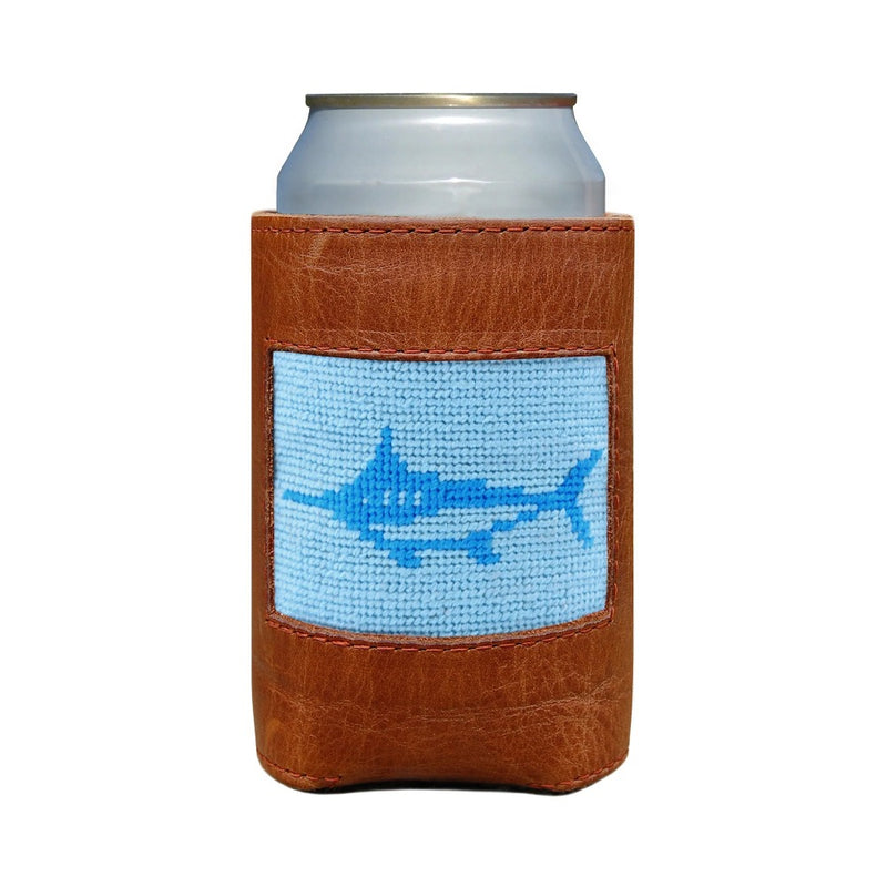 Trophy Marlin Needlepoint Can Cooler by Smathers & Branson - Country Club Prep