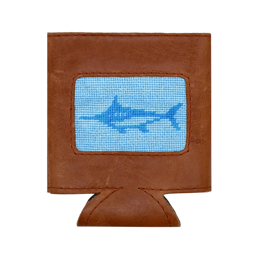 Trophy Marlin Needlepoint Can Cooler by Smathers & Branson - Country Club Prep