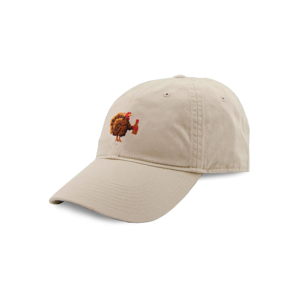Turkey Day Drinking Needlepoint Hat in Stone by Smathers & Branson
