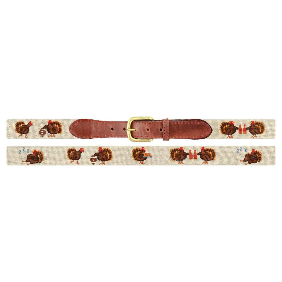 Turkey Day Needlepoint Belt by Smathers & Branson - Country Club Prep