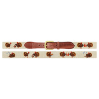 Turkey Day Needlepoint Belt by Smathers & Branson - Country Club Prep