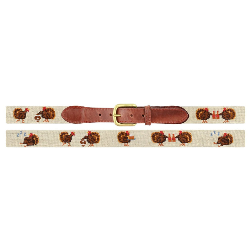 Turkey Day Needlepoint Belt by Smathers & Branson - Country Club Prep