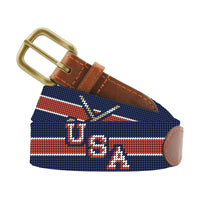 USA Hockey 2026 Needlepoint Belt by Smathers & Branson - Country Club Prep