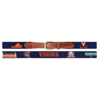 UVA Life Needlepoint Belt by Smathers & Branson - Country Club Prep