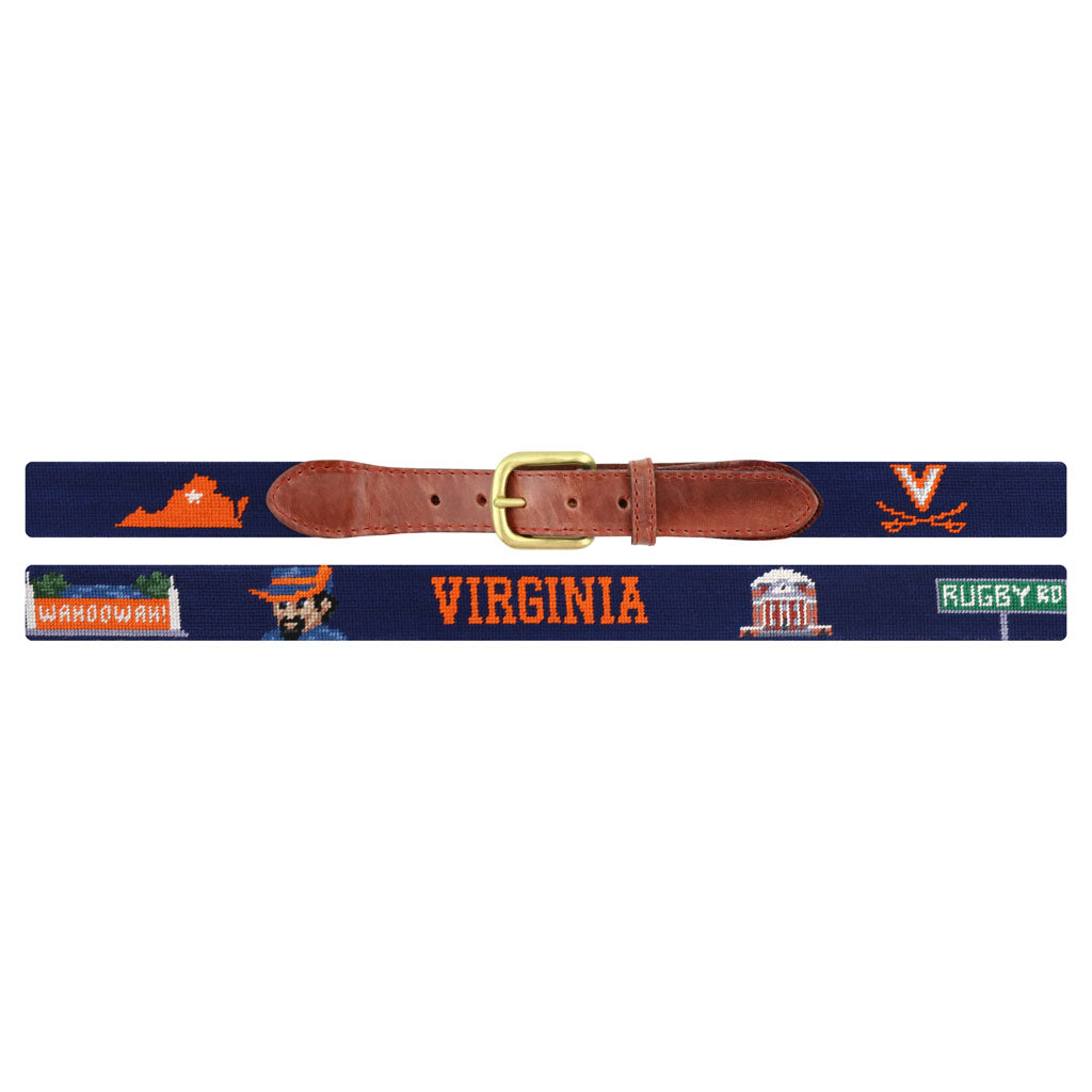 UVA Life Needlepoint Belt by Smathers & Branson - Country Club Prep