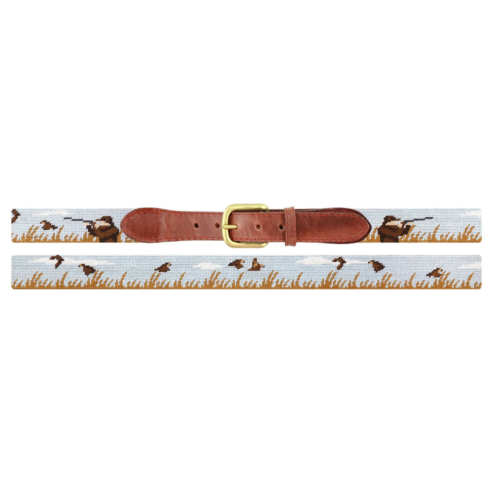 Upland Shoot Needlepoint Belt by Smathers & Branson