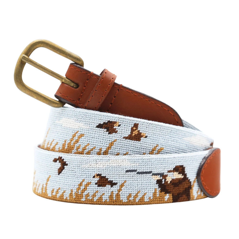 Upland Shoot Needlepoint Belt by Smathers & Branson - Country Club Prep