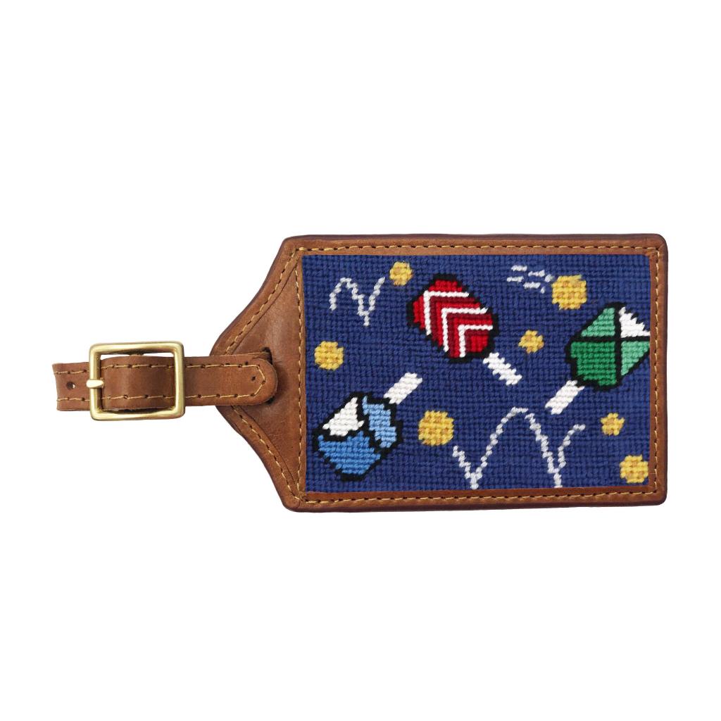 Wacky Pickleball Needlepoint Luggage Tag by Smathers & Branson - Country Club Prep