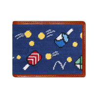 Wacky Pickleball Needlepoint Bi-Fold Wallet by Smathers & Branson - Country Club Prep