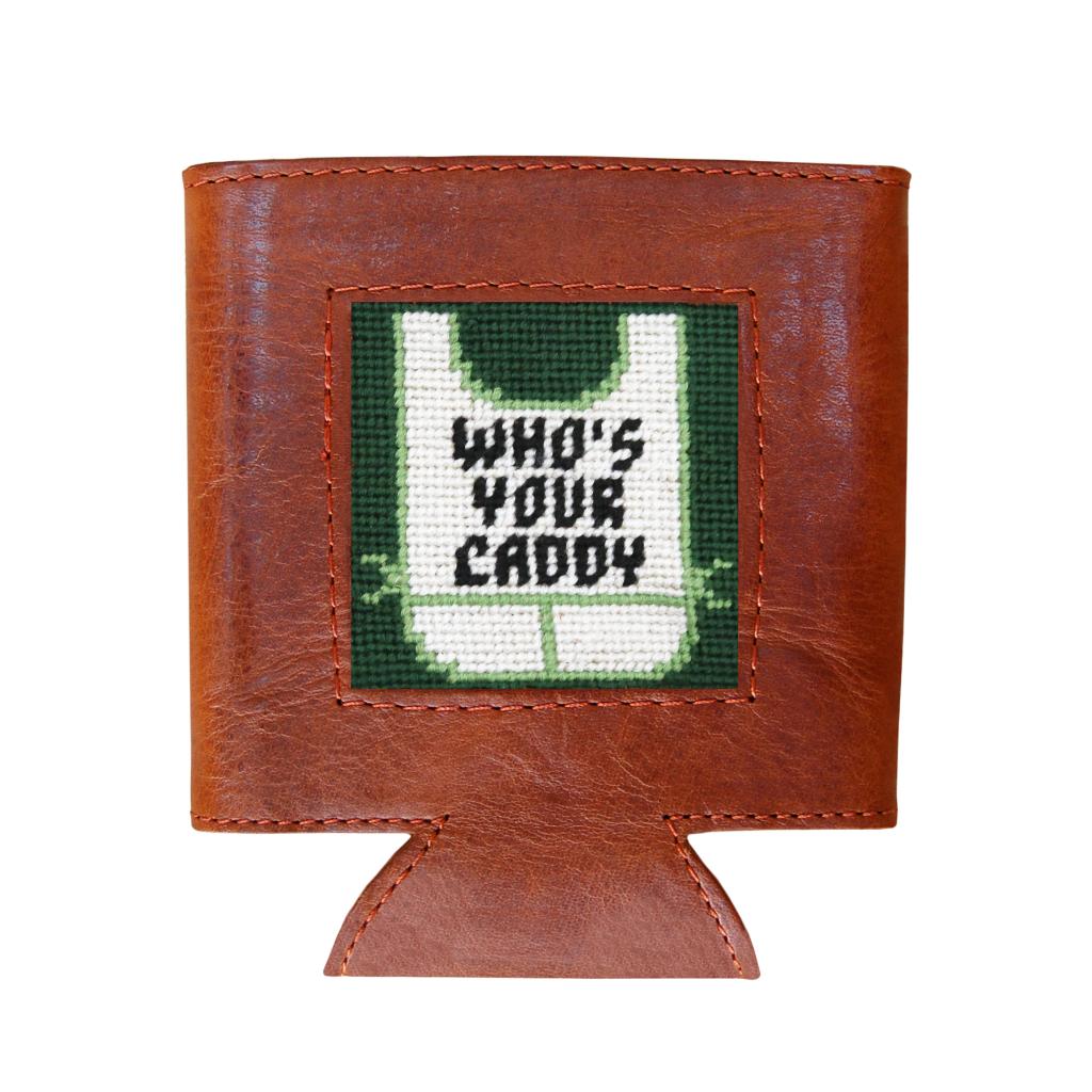 Who's Your Caddy Needlepoint Can Cooler by Smathers & Branson - Country Club Prep