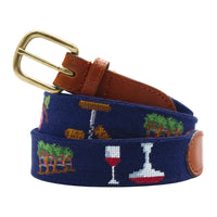 Wine and Vine Needlepoint Belt by Smathers & Branson - Country Club Prep