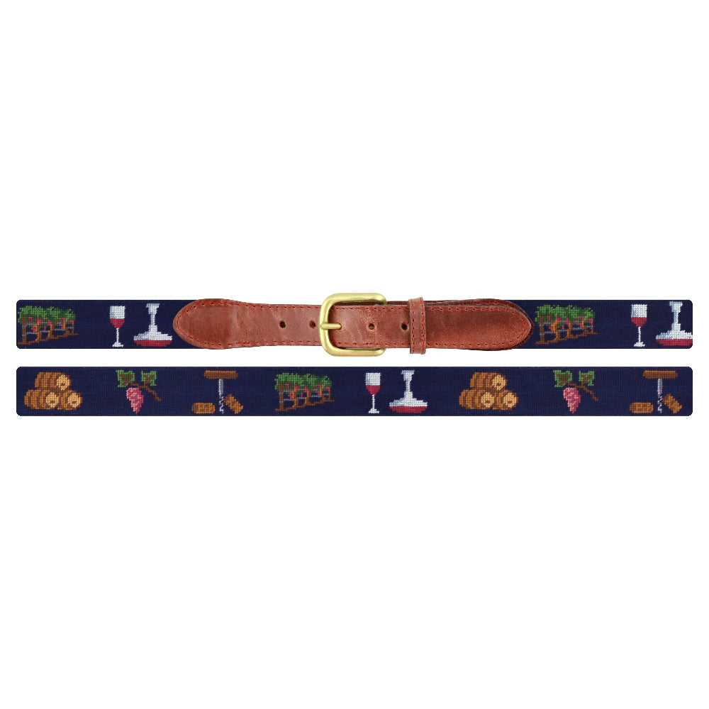 Wine and Vine Needlepoint Belt by Smathers & Branson