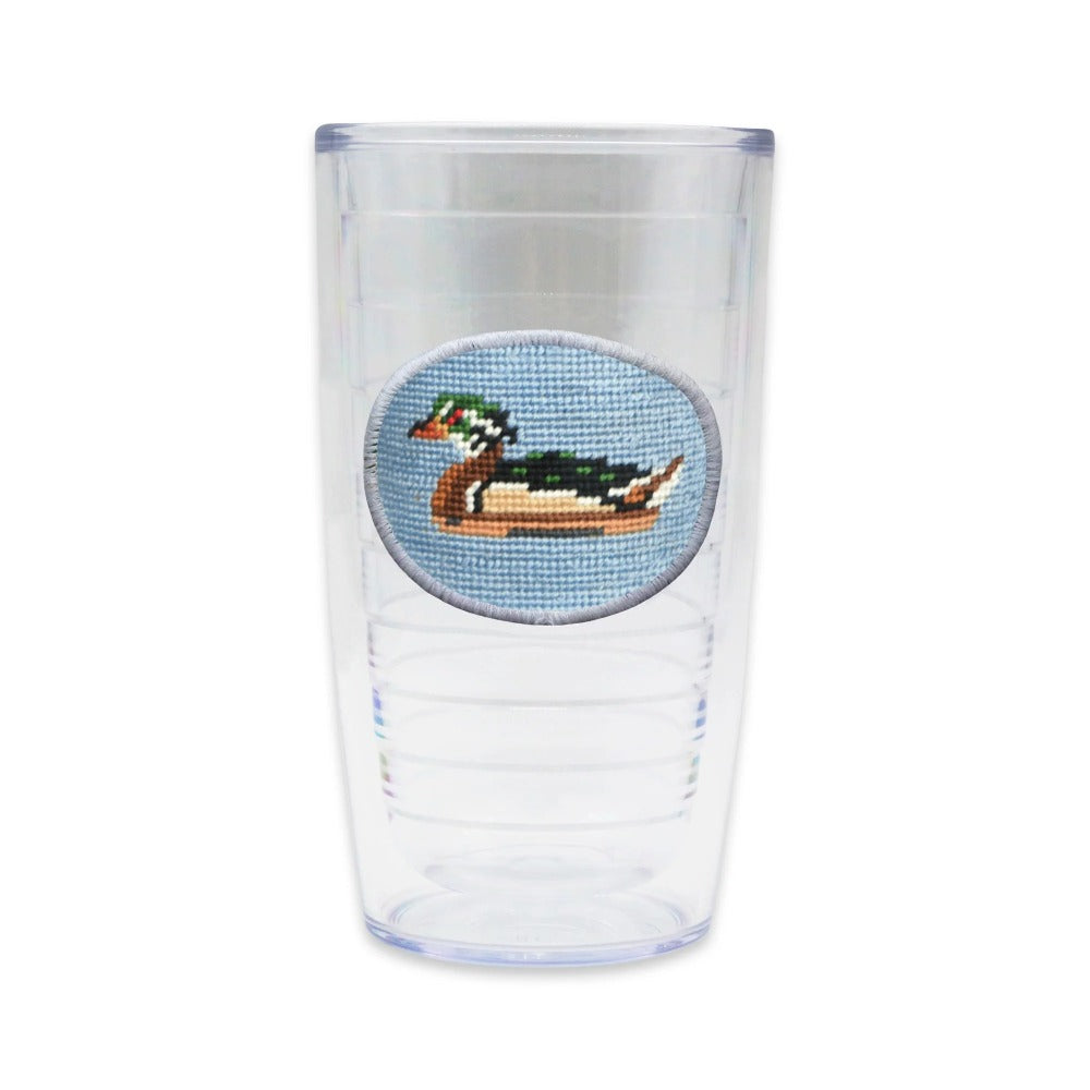 Wood Duck Decoy Needlepoint Tumbler by Smathers & Branson - Country Club Prep