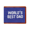 World's Best Dad Needlepoint Bi-Fold Wallet by Smathers & Branson - Country Club Prep