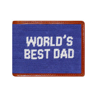 World's Best Dad Needlepoint Bi-Fold Wallet by Smathers & Branson - Country Club Prep