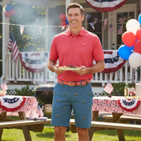 Stretch Twill Cisco Short with Army Jeeps by Castaway Clothing - Country Club Prep
