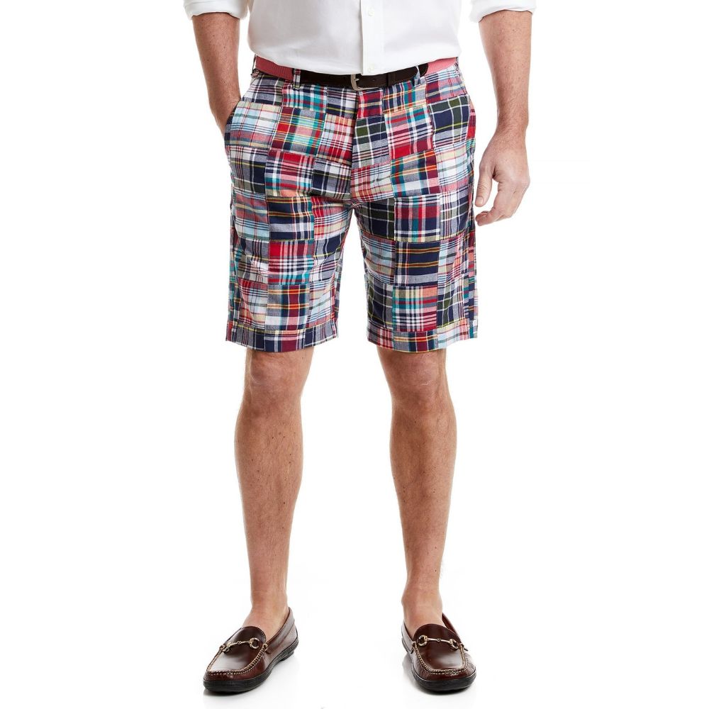 Cisco Short in Chancellor Patch Madras by Castaway Clothing - Country Club Prep
