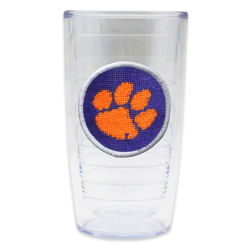 Clemson Paw Needlepoint Tumbler by Smathers & Branson - Country Club Prep