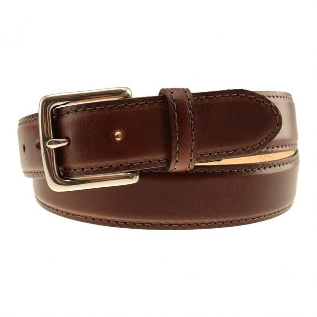Colombia Leather Dress Belt in Briar by Country Club Prep - Country Club Prep
