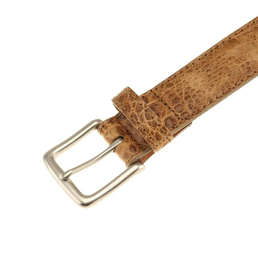 Colombia Croco Dress Belt in Khaki by Country Club prep - Country Club Prep