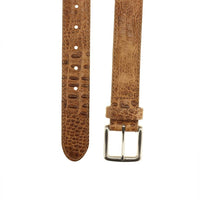 Colombia Croco Dress Belt in Khaki by Country Club prep - Country Club Prep