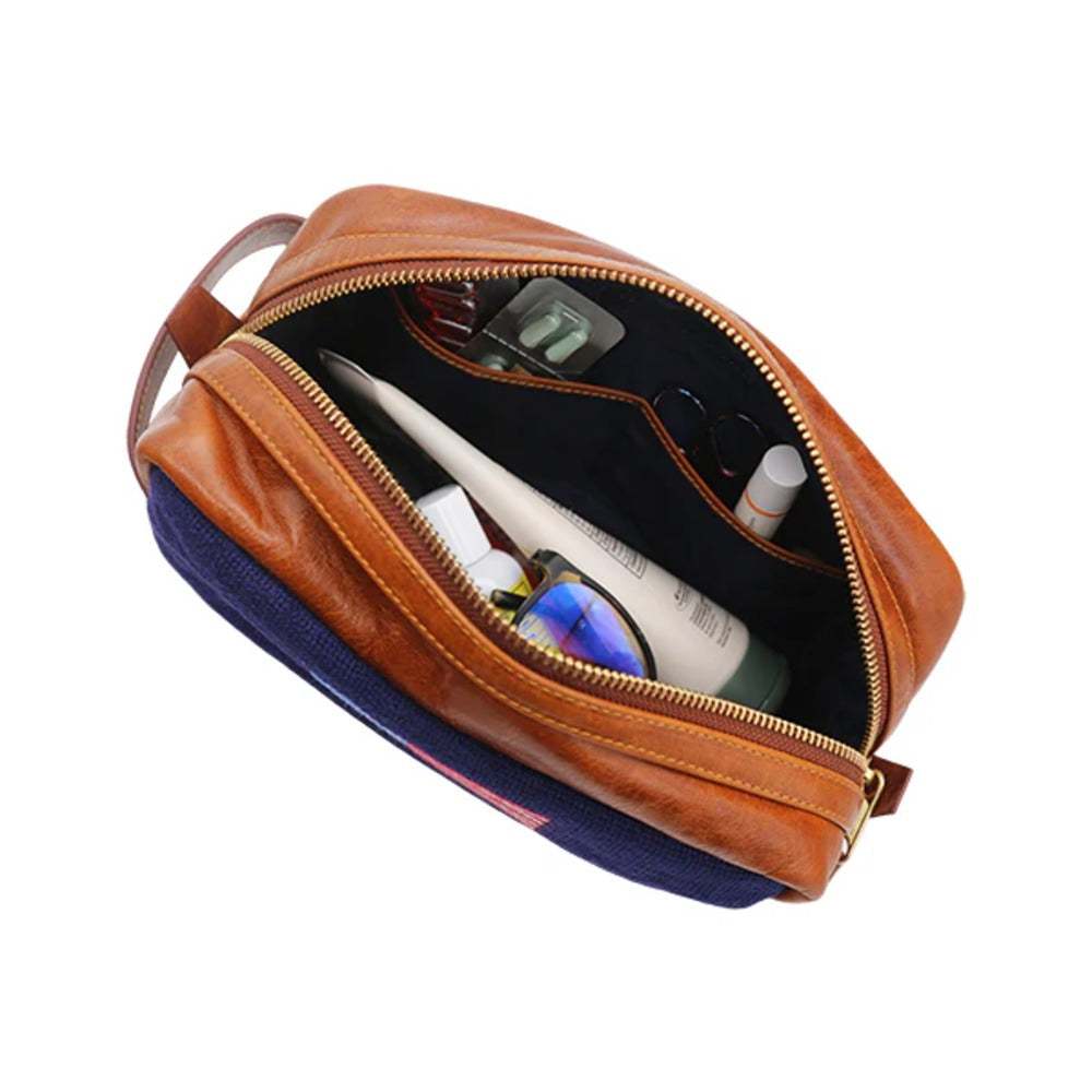 Americana Pattern Needlepoint Toiletry Bag by Smathers & Branson - Country Club Prep