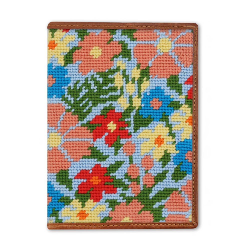 Wildflower Needlepoint Passport Case by Smathers & Branson - Country Club Prep
