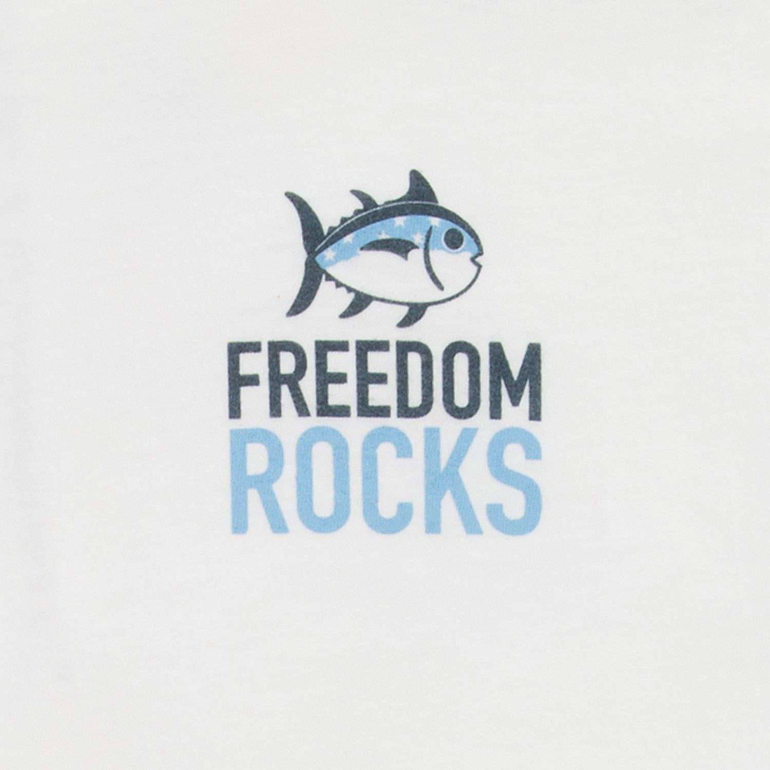 Freedom Rocks T-Shirt in Classic White by Southern Tide - Country Club Prep