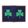 Shamrock Needlepoint Passport Case by Smathers & Branson - Country Club Prep