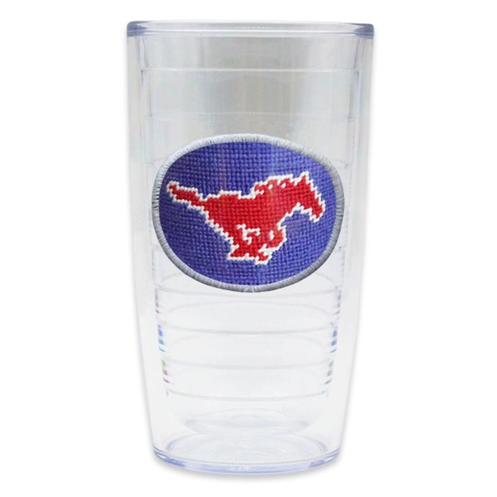 SMU Needlepoint Tumbler by Smathers & Branson - Country Club Prep
