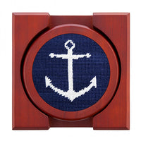 Anchor Needlepoint Coasters by Smathers & Branson - Country Club Prep