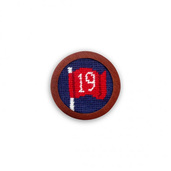 19th Hole Needlepoint Golf Ball Marker by Smathers & Branson - Country Club Prep