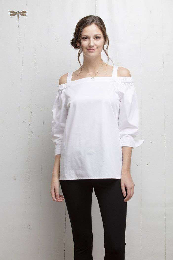 Cali Top in White by Tyler Boe - Country Club Prep