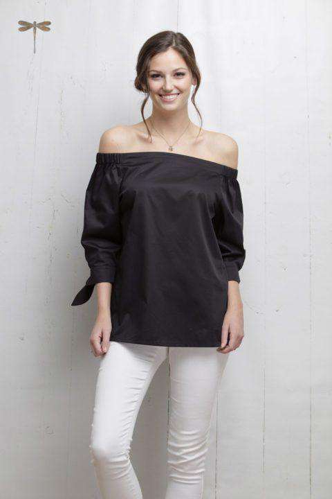 Cali Top in Black by Tyler Boe - Country Club Prep