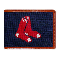 Boston Red Sox Needlepoint Bi-Fold Wallet by Smathers & Branson - Country Club Prep