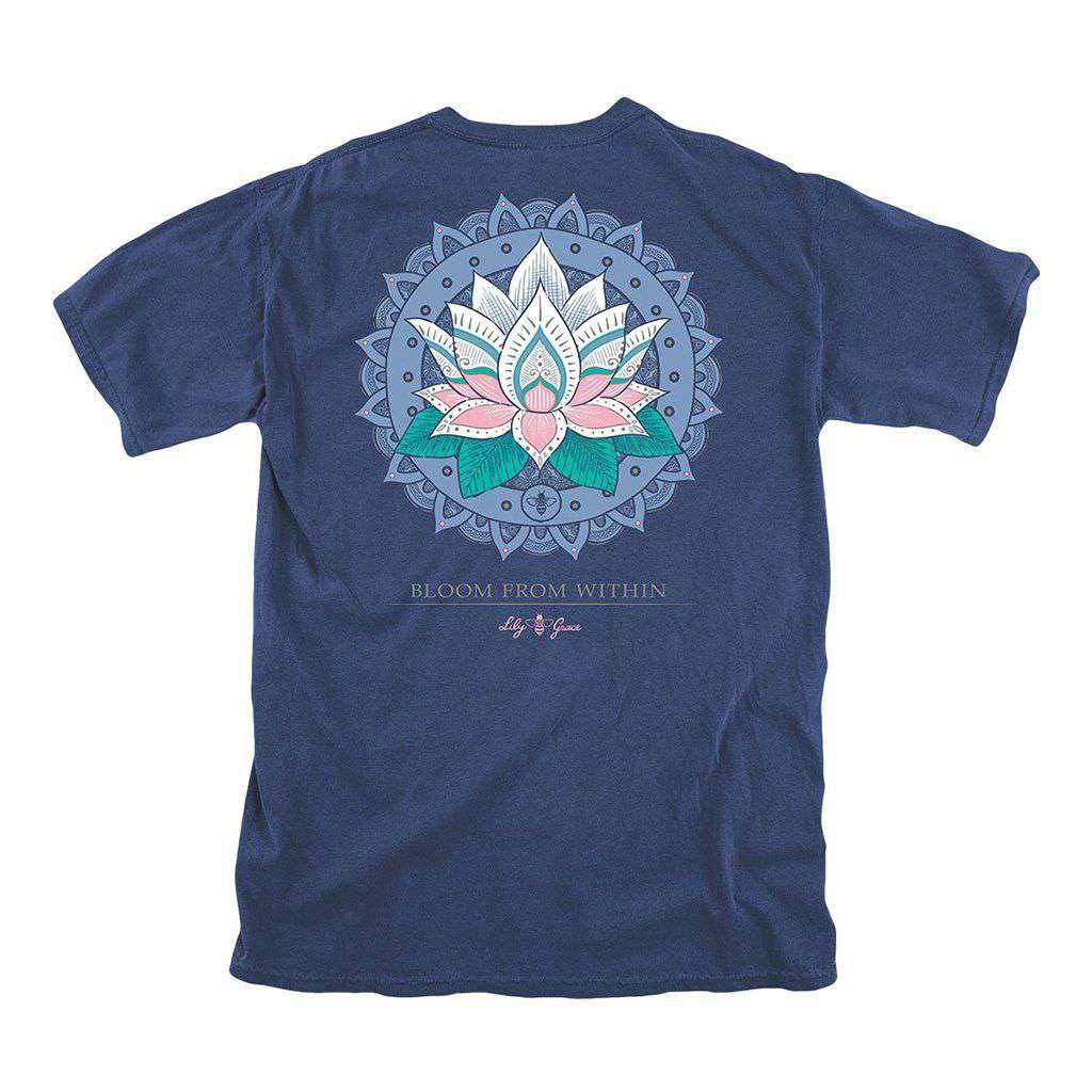 Bloom From Within Tee in Navy by Lily Grace - Country Club Prep