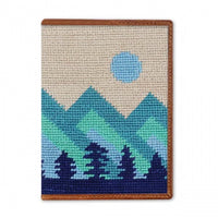 Mod Mountain Needlepoint Passport Case by Smathers & Branson - Country Club Prep