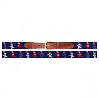 Dancing Bears Uncle Sam Needlepoint Belt by Smathers & Branson - Country Club Prep