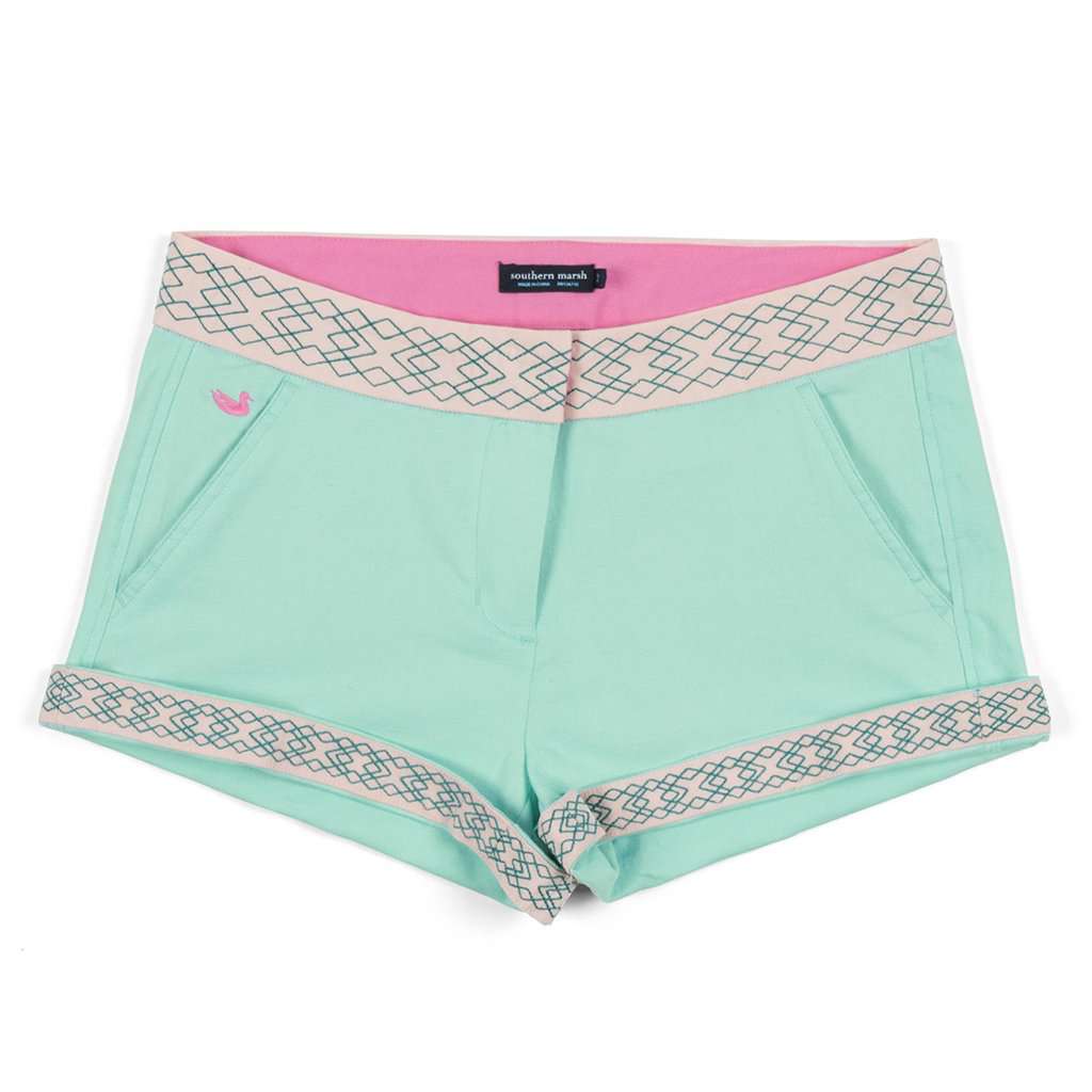 The Hannah Short in Mint by Southern Marsh - Country Club Prep