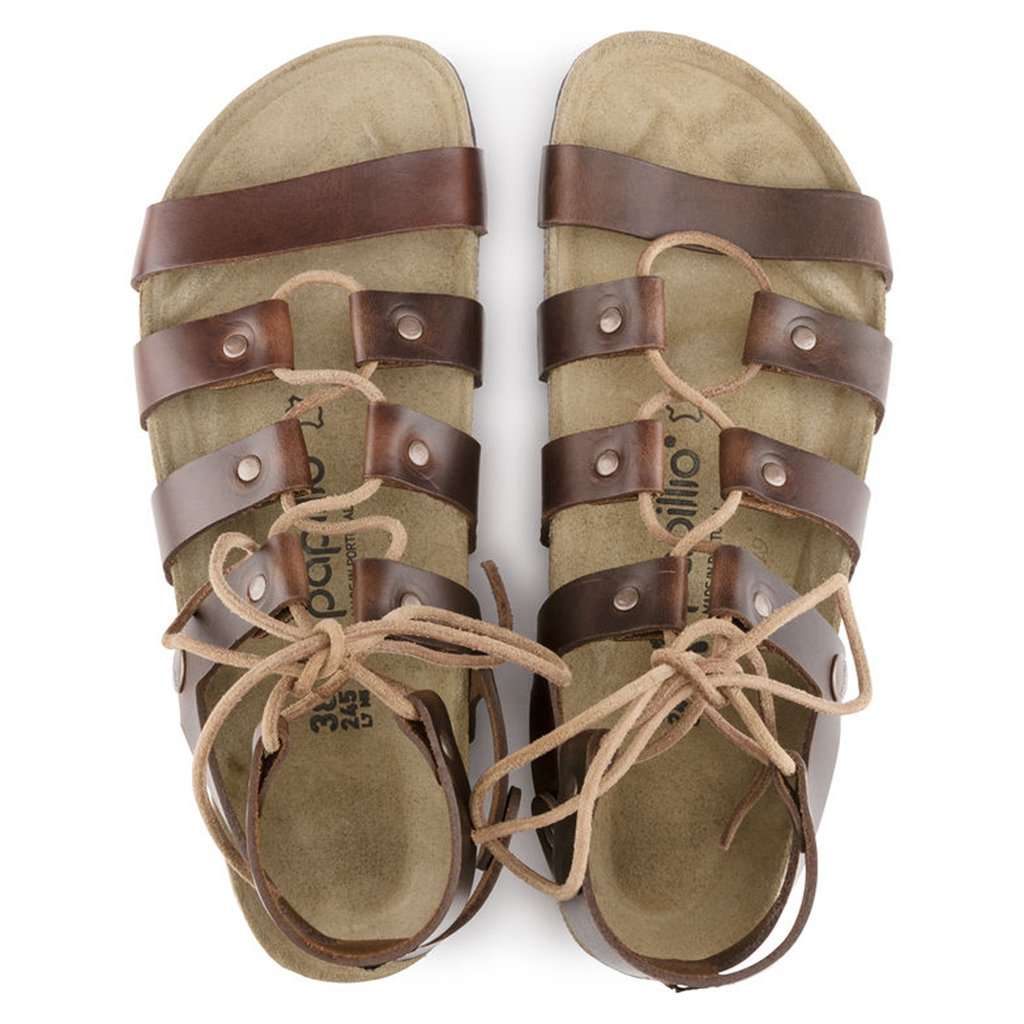 Birkenstock Women's Cleo Papillio Natural Leather Sandal in Cognac