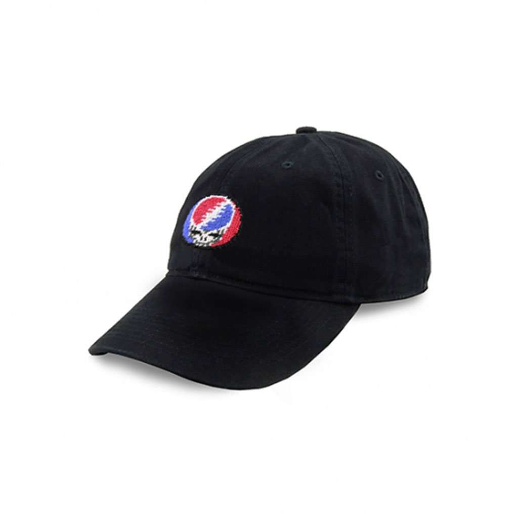 Steal Your Face Needlepoint Hat in Black by Smathers & Branson - Country Club Prep
