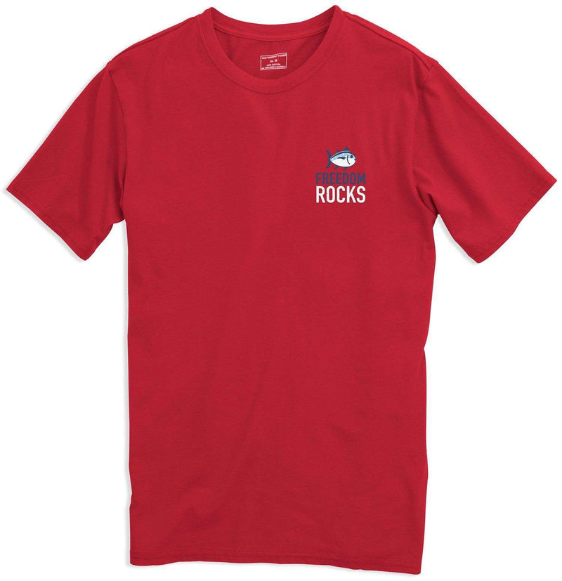 Freedom Rocks T-Shirt in True Red by Southern Tide - Country Club Prep