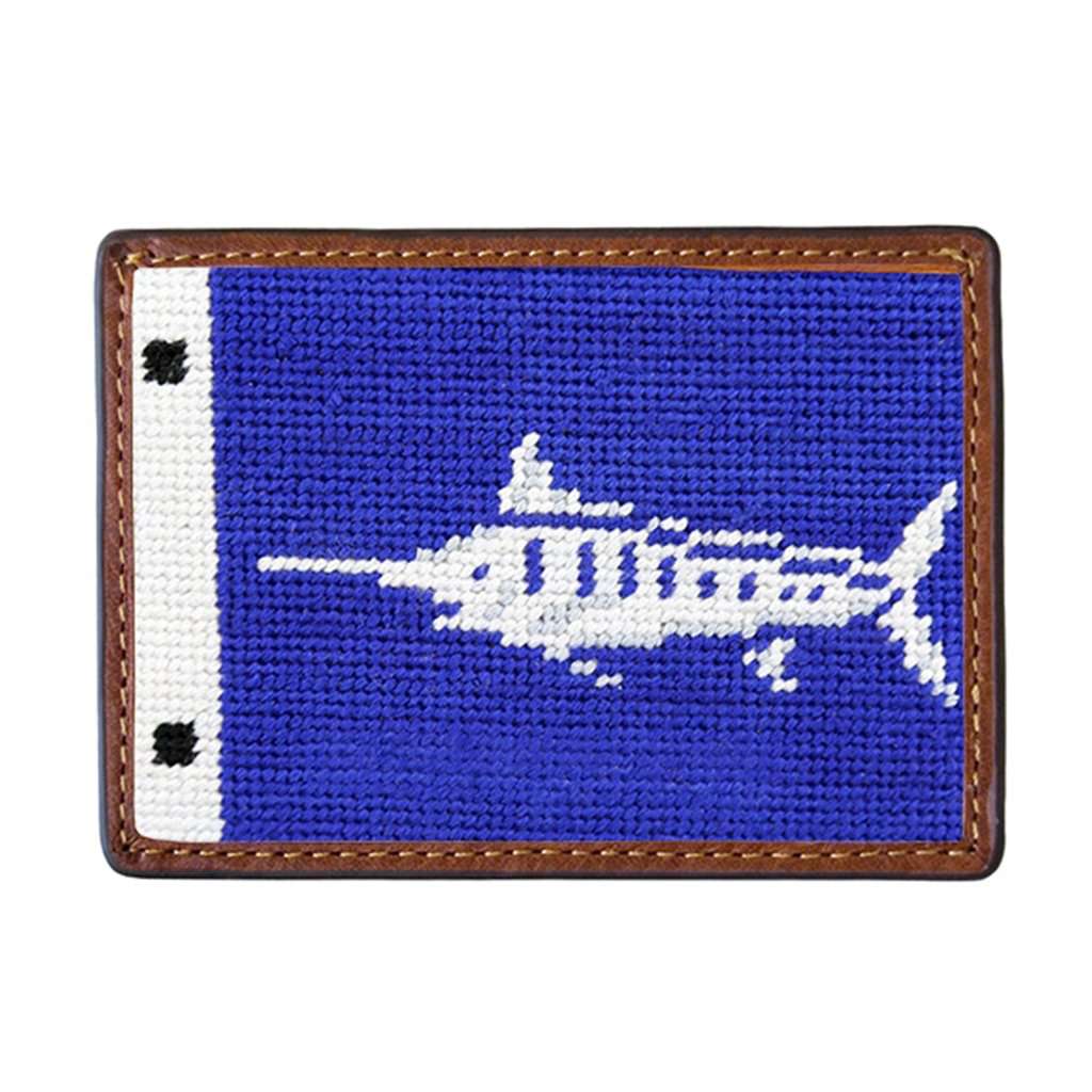 Marlin Sportfishing Flag Needlepoint Credit Card Wallet by Smathers & Branson - Country Club Prep