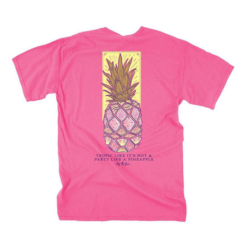 Tropic Like it's Hot Tee in Crunchberry by Lily Grace - Country Club Prep
