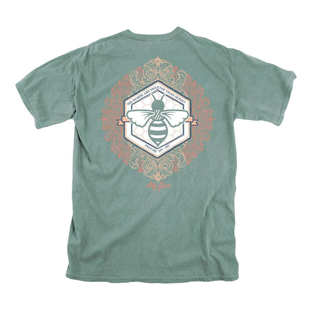 Sweeter Than Honey Tee in Light Green by Lily Grace - Country Club Prep