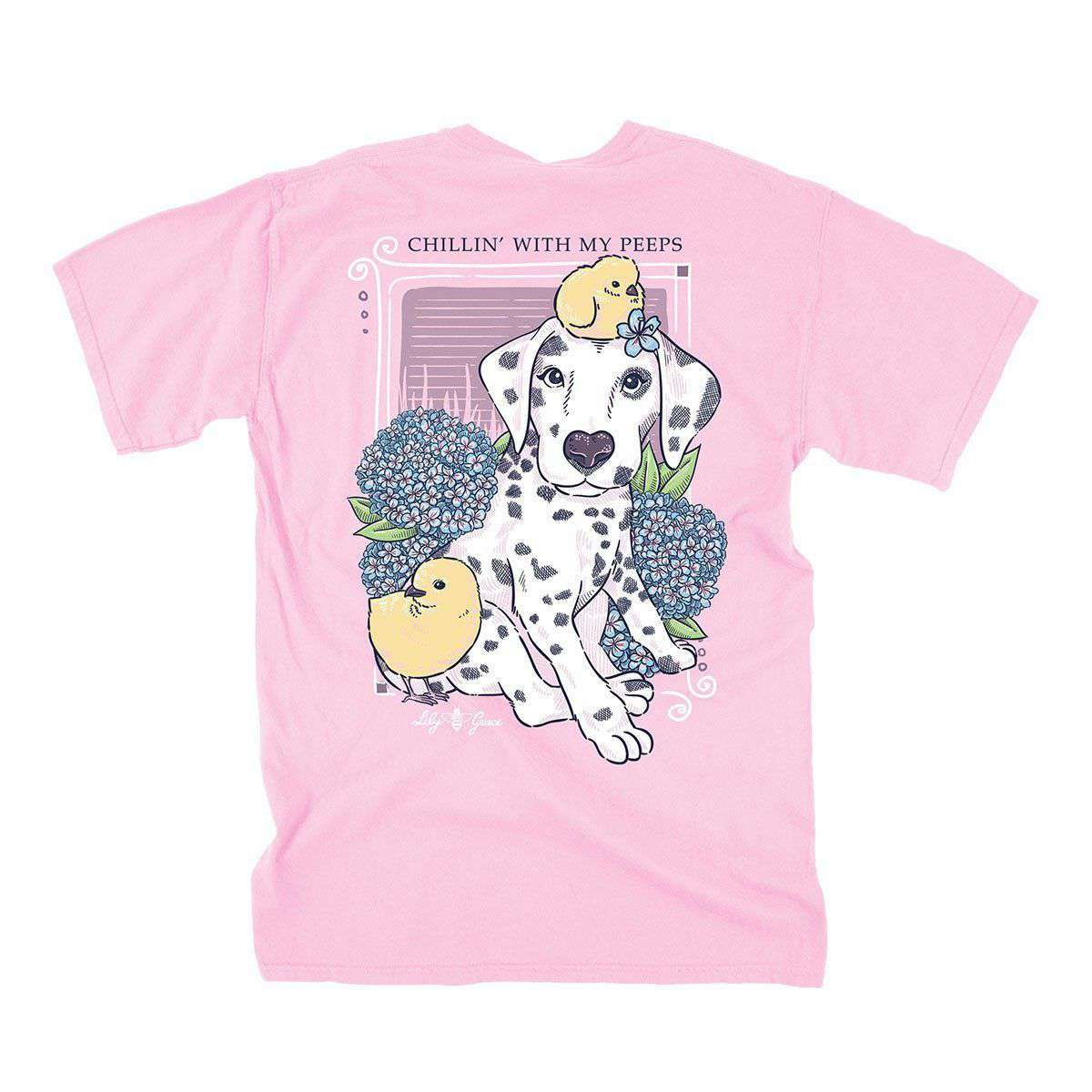 Dalmatian Peeps Tee in Blossom by Lily Grace - Country Club Prep