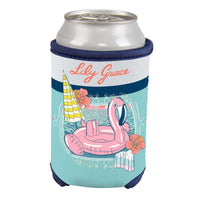 Flamingo Float Can Holder by Lily Grace - Country Club Prep