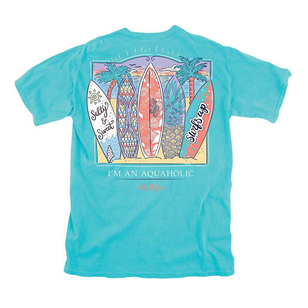 Surf Boards Tee in Tide by Lily Grace - Country Club Prep