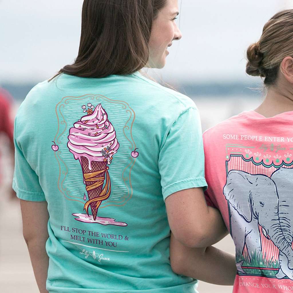 Ice Cream Tee in Chalky Mint by Lily Grace - Country Club Prep